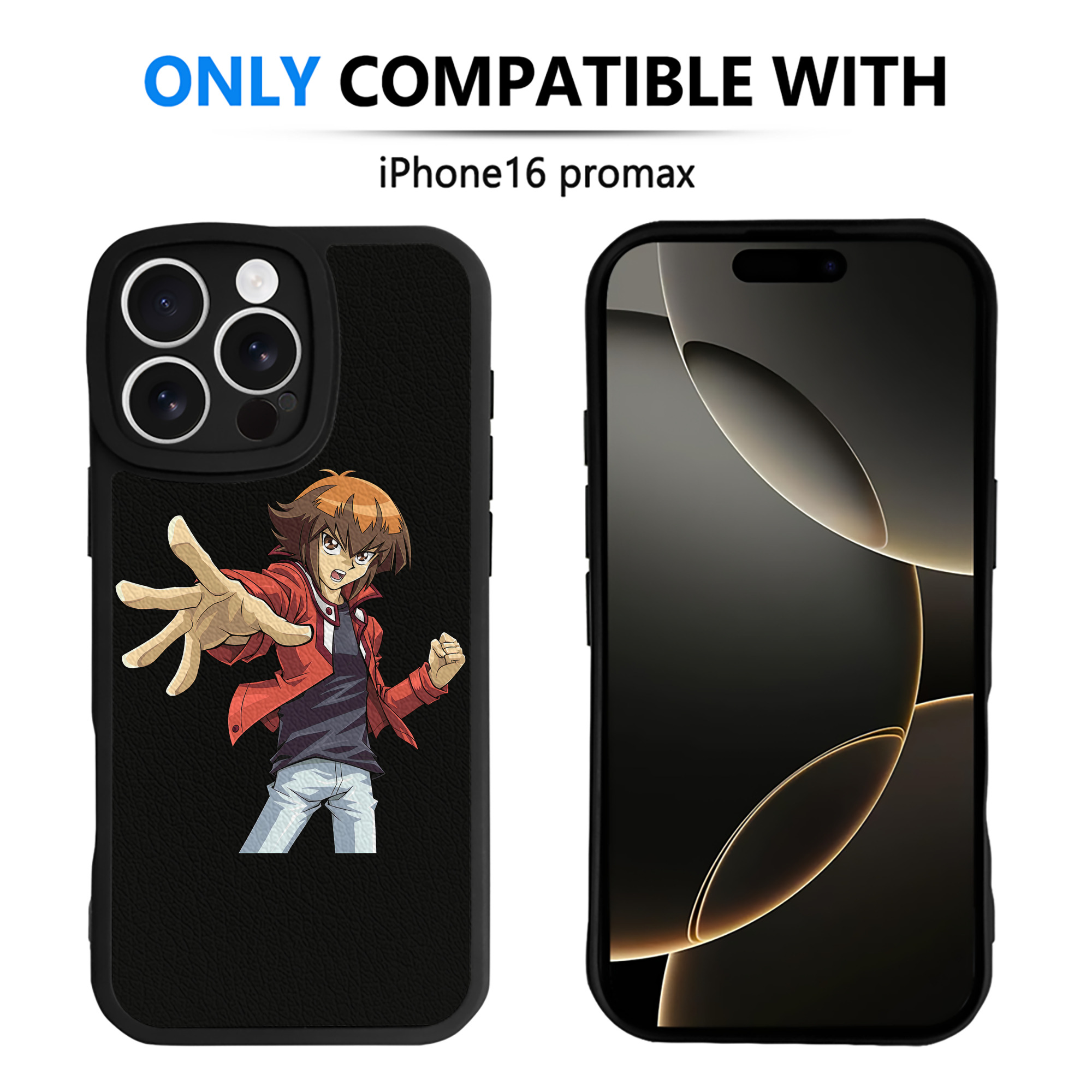 （画像用） 遊☆戯☆王 Yu-Gi-Oh! 【iPhone 16シリーズ対応】シリコンスマホケース（レザー調） 材質：シリコン